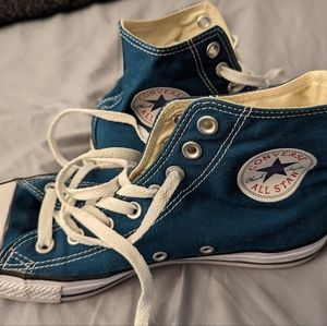 Teal converse woman 9, mens 7